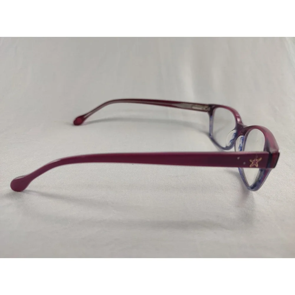 Lilly Pulitzer Skipper Eyeglass Frames Purple Pink Gradient Star Accents Women‎